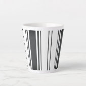 Moderne schlichte, minimalistische schwarzweiße St Milchtasse (Vorderseite)