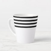 Moderne schlichte, minimalistische schwarzweiße St Milchtasse (Linke Ecke)