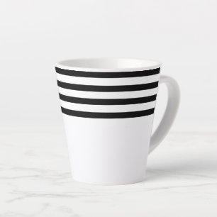 Moderne schlichte, minimalistische schwarzweiße St Milchtasse