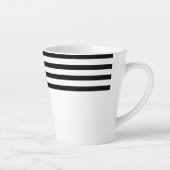 Moderne schlichte, minimalistische schwarzweiße St Milchtasse (Rechts)