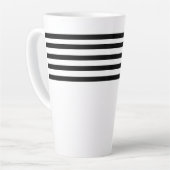 Moderne schlichte, minimalistische schwarzweiße St Milchtasse (Linke Ecke)