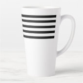 Moderne schlichte, minimalistische schwarzweiße St Milchtasse (Rechts)