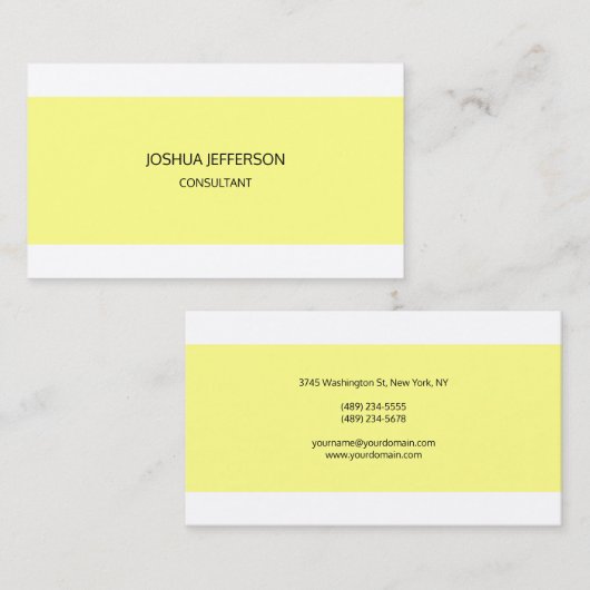 Moderne Schlichte Minimalistische Seite Visitenkarte (Vorne/Hinten)