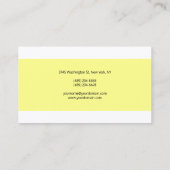 Moderne Schlichte Minimalistische Seite Visitenkarte (Rückseite)