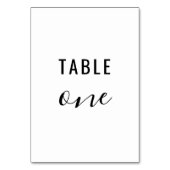 Moderne schlichte, minimalistische Typografie Hoch Tischnummer (Rückseite)