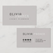 Moderne, schlichte, Minimalistische Visitenkarte (Vorne/Hinten)