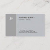 Moderne Schlichte Monogramm Grau Harmonie Visitenkarte (Vorderseite)