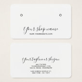 Moderne, schlichte Ohrring-Visitenkarten (Vorne & Hinten)