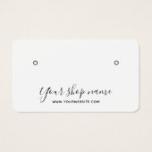 Moderne, schlichte Ohrring-Visitenkarten (Vorderseite)