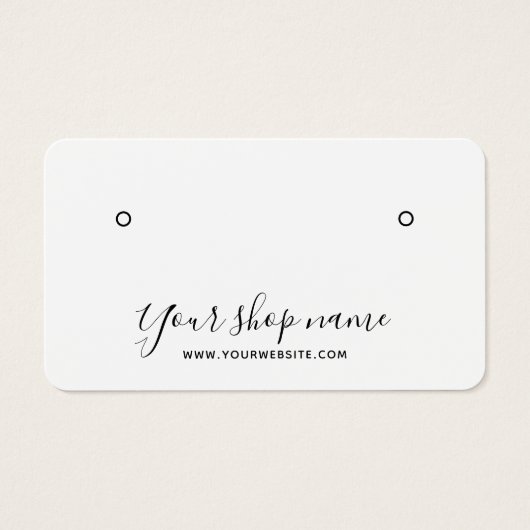 Moderne, schlichte Ohrring-Visitenkarten (Vorderseite)