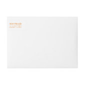 MODERNE schlichte Orange (Vorderseite)