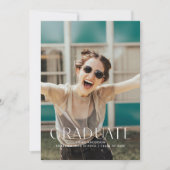 Moderne schlichte Partei für den weißen Foto Einladung (Vorderseite)