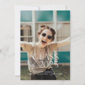 Moderne schlichte Partei für den weißen Foto Einladung (Vorderseite)