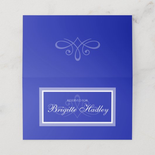 Moderne, schlichte Platzkarte (Außenseite Aufgefaltet)