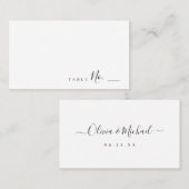 Moderne, schlichte Platzkarte (Vorne/Hinten)