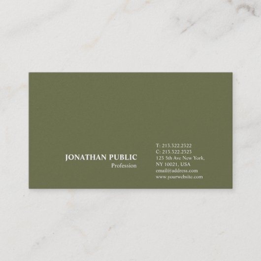 Moderne, Schlichte Premium Perle und Luxus pur Visitenkarte (Vorderseite)