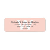 Moderne, schlichte rosa Monogram Wedding V13 (Vorne)