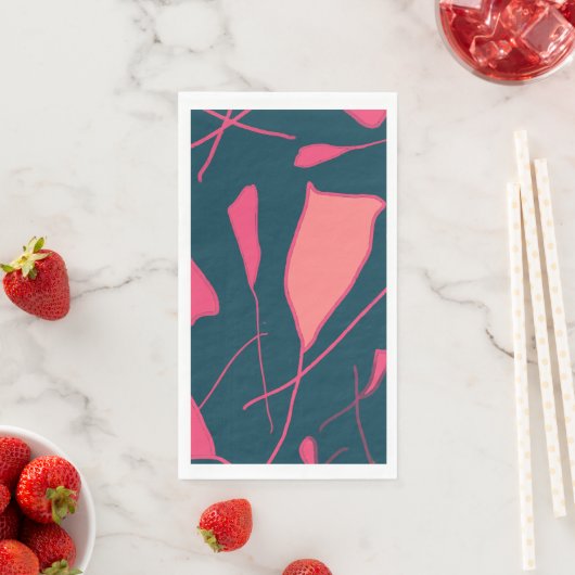 Moderne schlichte rosa Papierhandtücher Serviette (Beispiel)