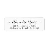 Moderne, schlichte Rücksendeadresse (Vorne)