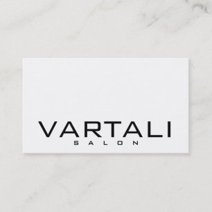 Moderne Schlichte Schwarz-weiß-Salon-Visitenkarte Visitenkarte