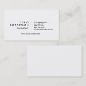 Moderne Schlichte Schwarz-weiße attraktive Visiten Visitenkarte (Vorne/Hinten)