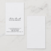 Moderne Schlichte Schwarz-weiße Kalligrafie-Visite Visitenkarte (Vorne/Hinten)