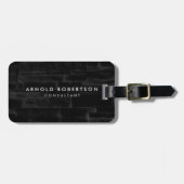 Moderne Schlichte Schwarze Mauer Beruflich Minimal Gepäckanhänger (Vorderseite horizontal)