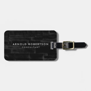 Moderne Schlichte Schwarze Mauer Beruflich Minimal Gepäckanhänger