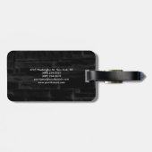 Moderne Schlichte Schwarze Mauer Beruflich Minimal Gepäckanhänger (Rückseite horizontal)