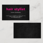 Moderne Schlichte Stylistin aus Graurosa Visitenkarte (Vorne/Hinten)