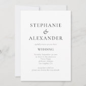 Moderne Schlichte Typografie QR Code Wedding Einladung (Vorderseite)