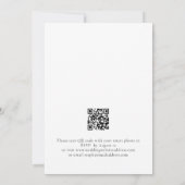 Moderne Schlichte Typografie QR Code Wedding Einladung (Rückseite)