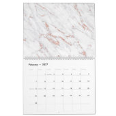 Moderne, schlichte und elegante Marmormuster Kalender (Feb 2027)
