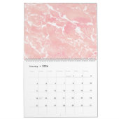 Moderne, schlichte und elegante Marmormuster Kalender (Jan 2026)