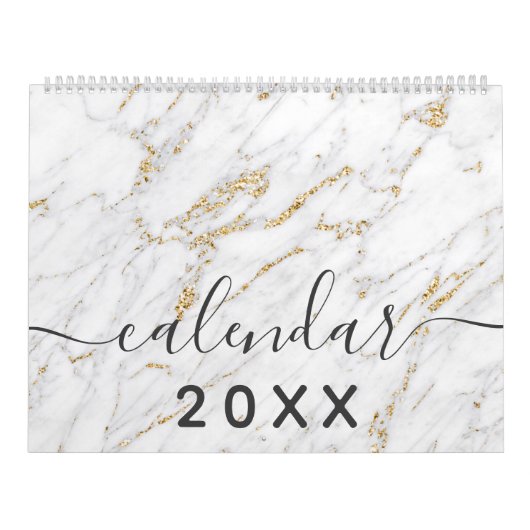 Moderne, schlichte und elegante Marmormuster Kalender (Titelbild)