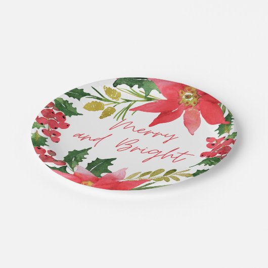 Moderne, schlichte und helle Schrift Pappteller (Schrägansicht)