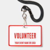 moderne, schlichte Veranstaltung Ausweis (Rückseite mit Lanyard)