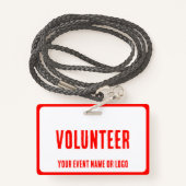 moderne, schlichte Veranstaltung Ausweis (Rückseite mit Schlüsselband)