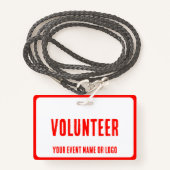 moderne, schlichte Veranstaltung Ausweis (Vorderseite mit Schlüsselband)