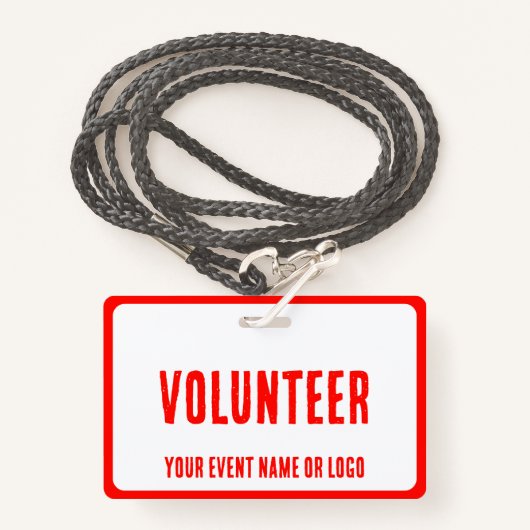 moderne, schlichte Veranstaltung Ausweis (Vorderseite mit Schlüsselband)