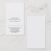 Moderne Schlichte Vertikalweiß, einzigartig sauber Visitenkarte (Vorne/Hinten)