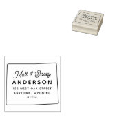 Moderne schlichte WYOMING Staat Rücksendeadresse Gummistempel (Stempel)