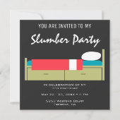 Moderne Schlummer-Party-Geburtstags-Einladung Einladung (Vorderseite)