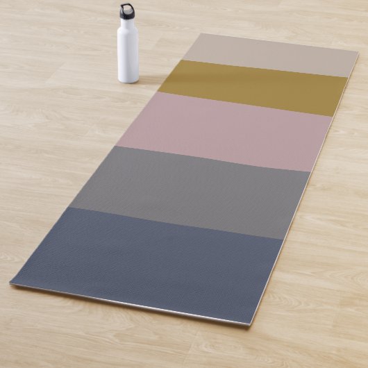 Moderne, schmale Mauve Gray Abstrakte Streifen Sti Yogamatte (Beispiel)