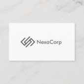 Moderne schmale, monochrome Geometrie Visitenkarte (Vorderseite)