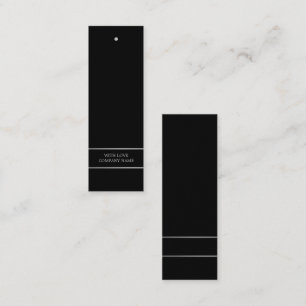 Moderne & schmale, schwarze & silberne Geschenketi Mini Visitenkarte