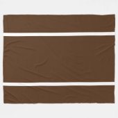Moderne schmale, weiße Streifen auf Kakaobraun Fleecedecke (Vorderseite (Horizontal))