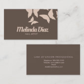 Moderne Schmetterlinge Beauty Eyelashes Salon Visitenkarte (Vorne/Hinten)