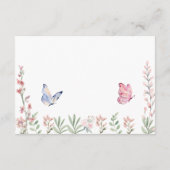 Moderne Schmetterlinge Brautparty Honeymoon Wish Begleitkarte (Rückseite)