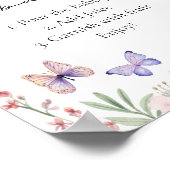 Moderne Schmetterlinge Brautparty Mimosa Poster (Ecke)